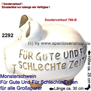 Monster Sparschwein Für gute und für schlechte Zeitent – Sonderverkauf 786-B a
