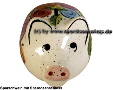 Sparschwein Blumendekor bunt B