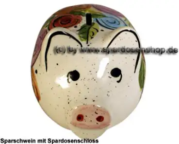 Sparschwein Blumendekor bunt B