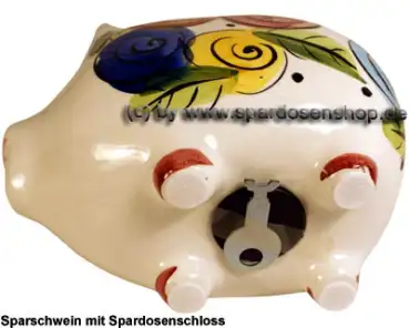 Sparschwein Blumendekor bunt E