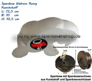 Spardose Walross Rossy Kunststoff E
