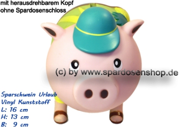 Sparschwein Urlaub Vinyl bunt C