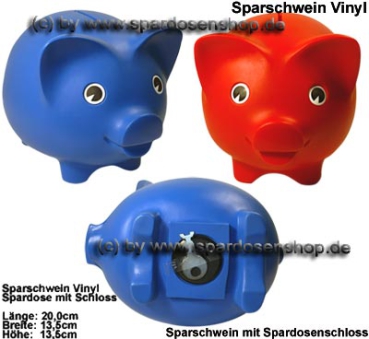 Sparschwein Vinyl Kunststoff Farbvariante auswählen Gesamt B