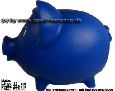 Sparschwein Groß Blau Vinyl Monstersparschwein A