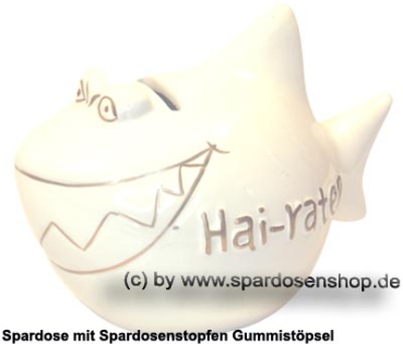 Spardose Spartier Design Hai-raten Keramik A