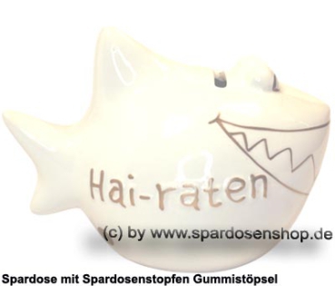 Preview: Spardose Spartier Design Hai-raten Keramik C