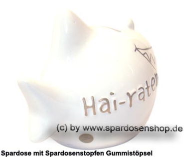 Preview: Spardose Spartier Design Hai-raten Keramik D