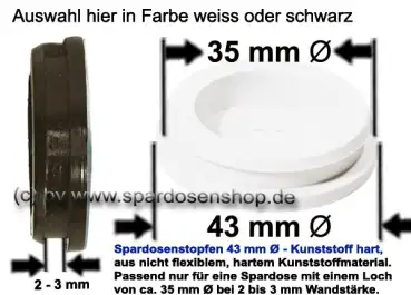 Spardosenstopfen hard Gesamt