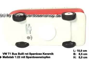 Spardose Auto VW T1 Bus Bulli rot E