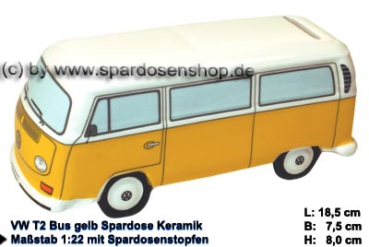 Spardose VW T1 Bulli-Bus mit Surfbrett Maßstab 1:18 in Baden