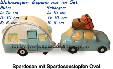 Spardosen Wohnwagen- Gespann B