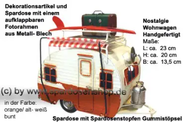 Nostalgie Wohnwagen orange B