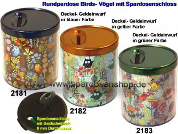 Rundpardose Birds- Vögel Farbvariante Gesamt A