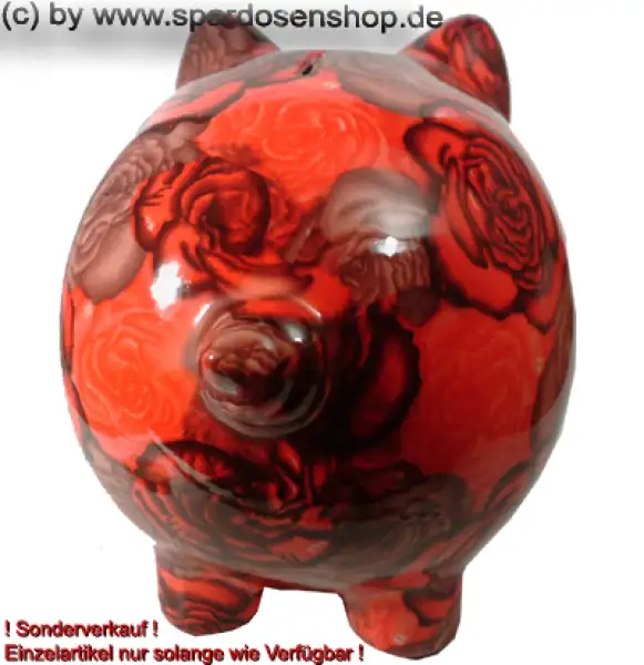 Sparschwein Blumendekor Keramik extra Groß D Sparschwein Blumendekor Keramik extra Groß D