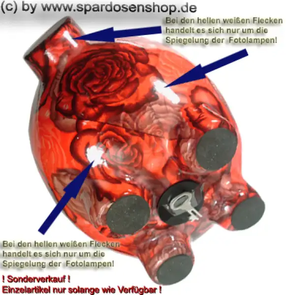 Sparschwein Blumendekor Keramik extra Groß F Sparschwein Blumendekor Keramik extra Groß F