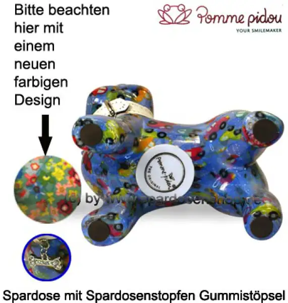 Spardose Spartier Pomme Pidou Hund Bommer grünblau Keramik E Spardose Spartier Pomme Pidou Hund Bommer grünblau Keramik E