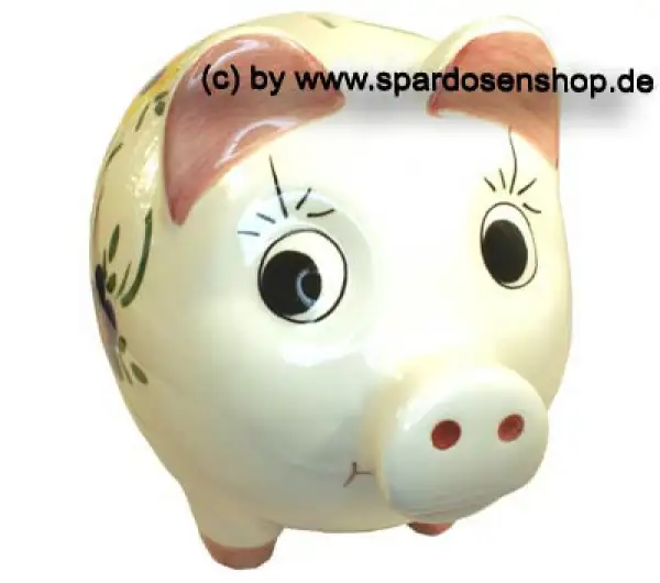 Sparschwein Riese extra Groß Dekor Blumen B Sparschwein Riese extra Groß Dekor Blumen B