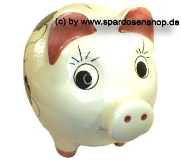 Sparschwein Riese extra Groß mit Kleeblattdekor B Sparschwein Riese extra Groß mit Kleeblattdekor B