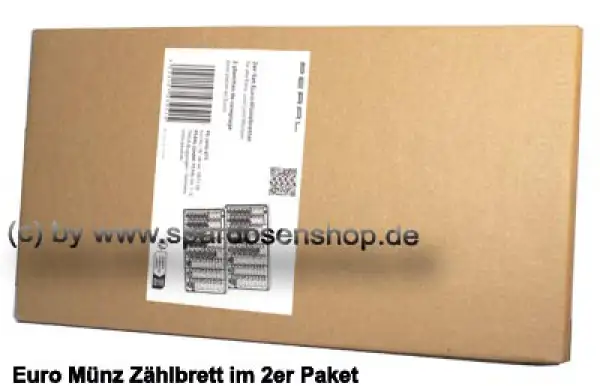 Spardose Euro-Münzbrett, 2er-Paket Zählbrett für das Euro Hartgeld E Spardose Euro-Münzbrett, 2er-Paket Zählbrett für das Euro Hartgeld E
