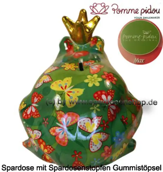 Spardose Spartier Pomme Pidou Frosch Max grün Keramik D Spardose Spartier Pomme Pidou Frosch Max grün Keramik D