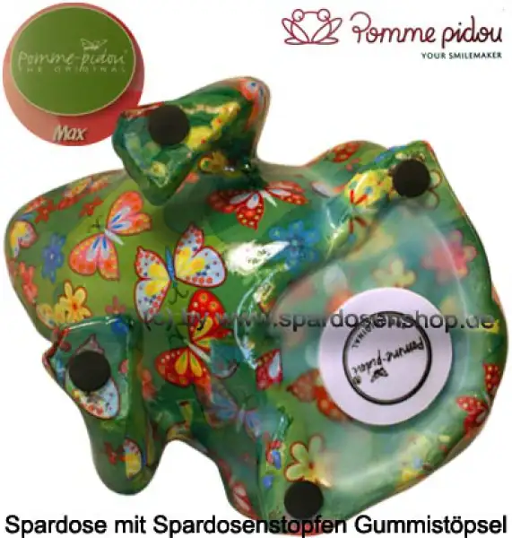 Spardose Spartier Pomme Pidou Frosch Max grün Keramik E Spardose Spartier Pomme Pidou Frosch Max grün Keramik E