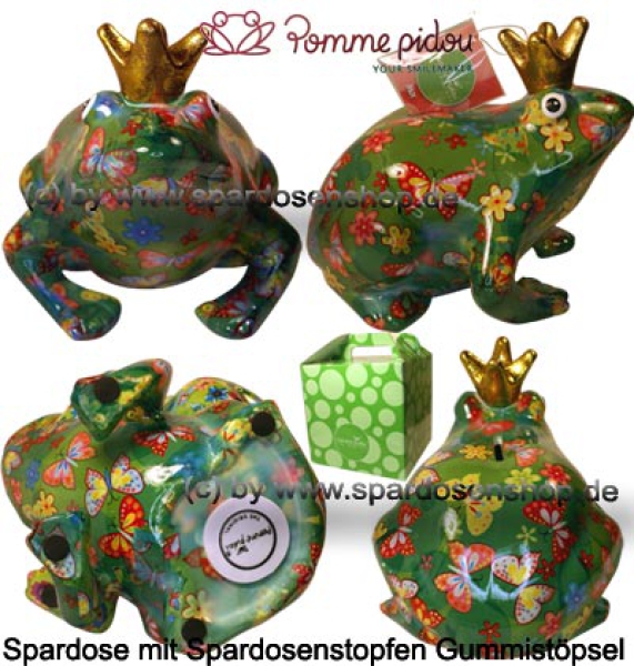 THUN Spardose „Franky“ Der Frosch Aus Keramik – Mit Glücksklee, Süße Geschenkidee Für Kinder, 10,5 X 10,2 X 12 Cm
