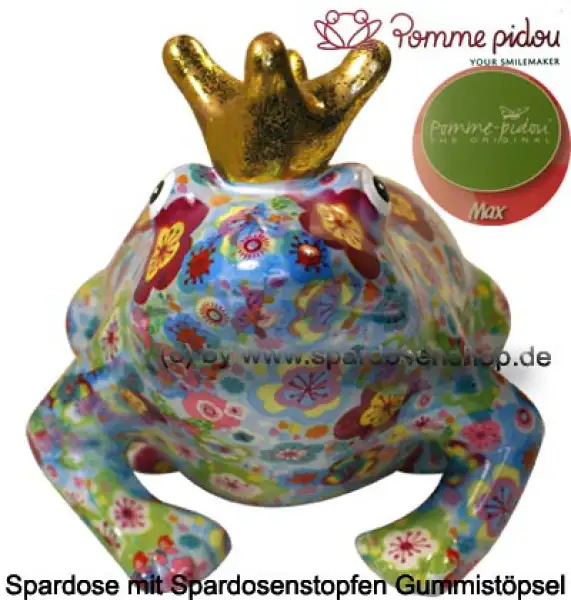 Spardose Spartier Pomme Pidou Frosch Max hellblau Keramik B Spardose Spartier Pomme Pidou Frosch Max hellblau Keramik B