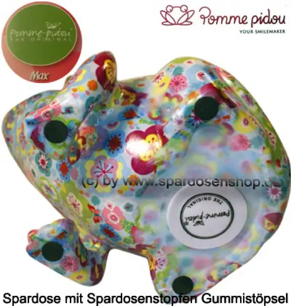 Spardose Spartier Pomme Pidou Frosch Max hellblau Keramik E Spardose Spartier Pomme Pidou Frosch Max hellblau Keramik E
