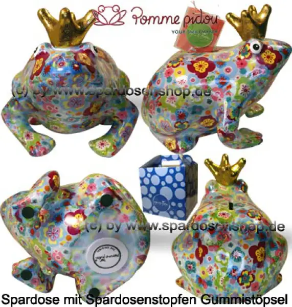 Spardose Spartier Pomme Pidou Frosch Max hellblau Keramik Gesamt Spardose Spartier Pomme Pidou Frosch Max hellblau Keramik Gesamt