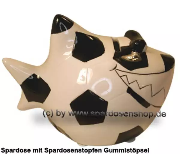 Spardose Spartier Design Fussball-Hai Keramik C