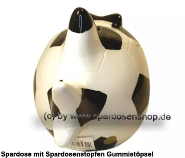 Spardose Spartier Design Fussball-Hai Keramik D