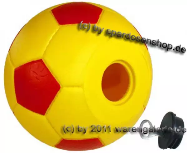 Spardose Fußball 3 Farbvariante gelb/rot