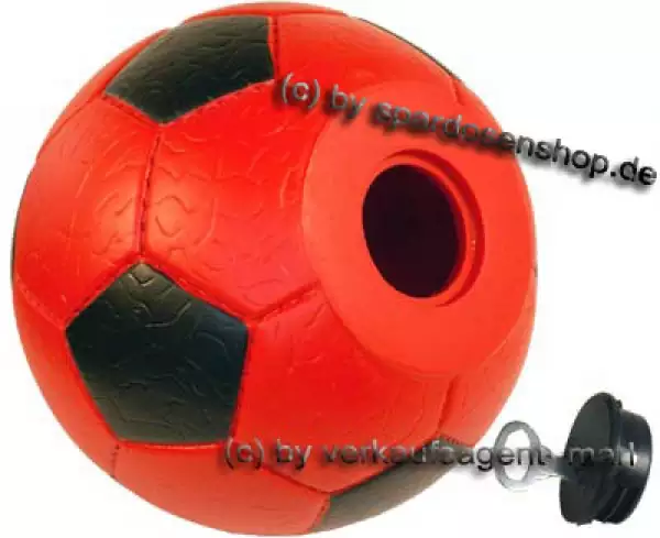 Spardose Fußball 1 Farbvariante rot/schwarz