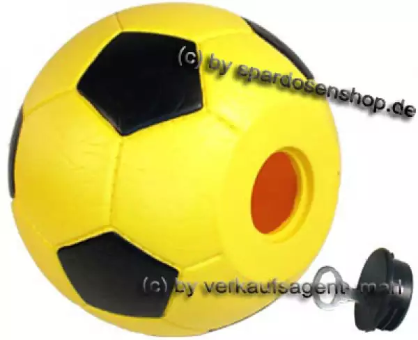 Spardose Fußball 1 Farbvariante gelb/schwarz