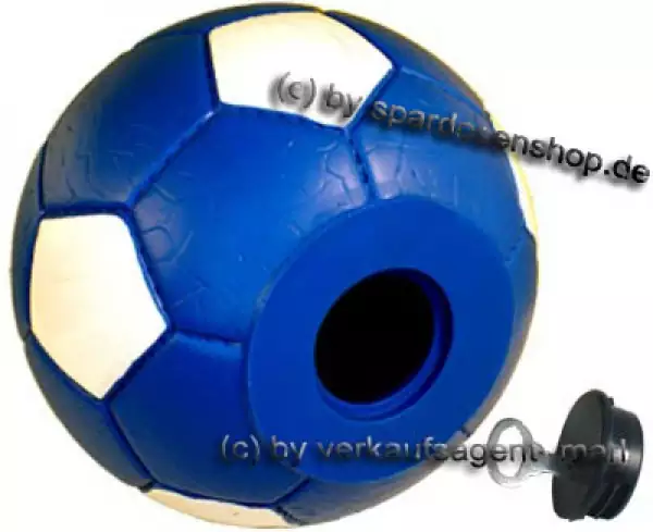 Spardose Fußball 1 Farbvariante blau/weiss