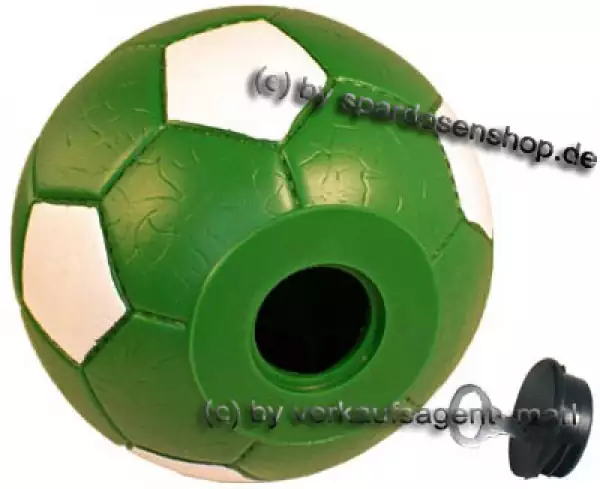 Spardose Fußball 2 Farbvariante grün/weiss