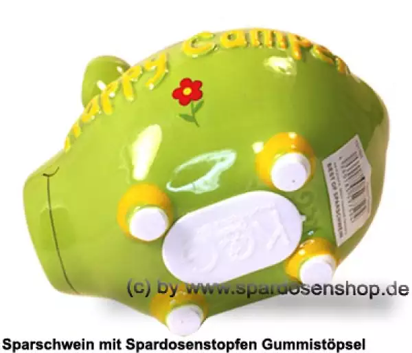 Sparschwein Kleinsparschwein 3D Design Happy Camper Keramik E