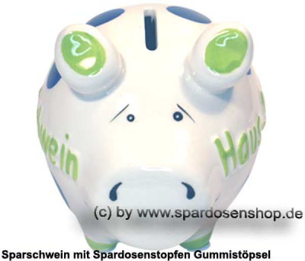 Sparschwein Kleinsparschwein 3D Design Haus-Schwein Keramik B