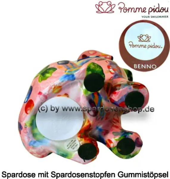 Spardose Spartier Pomme Pidou Hund Benno rosa Keramik E