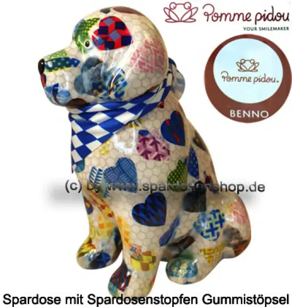 Spardose Spartier Pomme Pidou Hund Benno weiß Keramik A Spardose Spartier Pomme Pidou Hund Benno weiß Keramik A