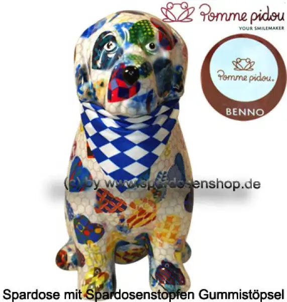 Spardose Spartier Pomme Pidou Hund Benno weiß Keramik B Spardose Spartier Pomme Pidou Hund Benno weiß Keramik B