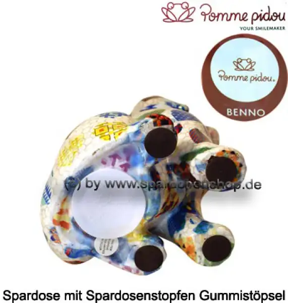 Spardose Spartier Pomme Pidou Hund Benno weiß Keramik E Spardose Spartier Pomme Pidou Hund Benno weiß Keramik E