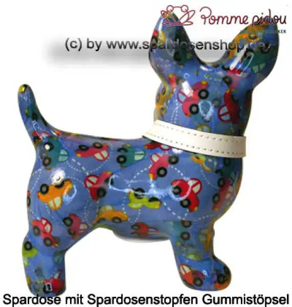 Spardose Spartier Pomme Pidou Hund Bommer blau Keramik C Spardose Spartier Pomme Pidou Hund Bommer blau Keramik C