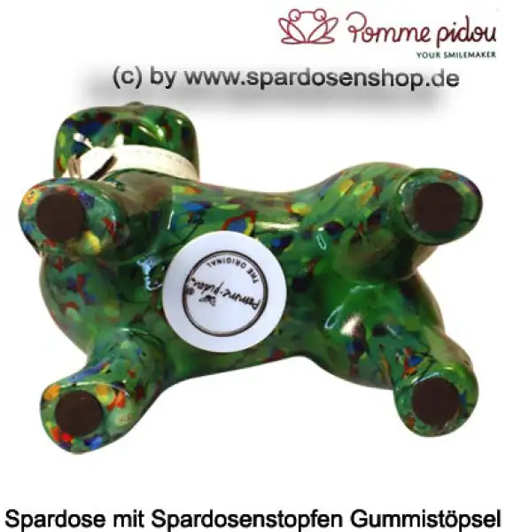 Spardose Spartier Pomme Pidou Hund Bommer dunkelgrün Keramik E Spardose Spartier Pomme Pidou Hund Bommer dunkelgrün Keramik E