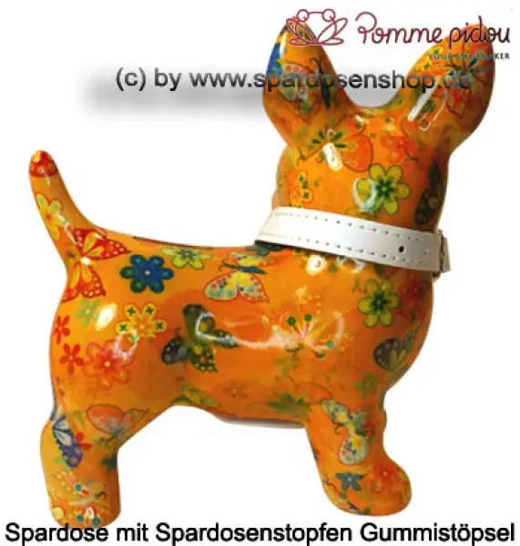 Spardose Spartier Pomme Pidou Hund Bommer orange Keramik C Spardose Spartier Pomme Pidou Hund Bommer orange Keramik C