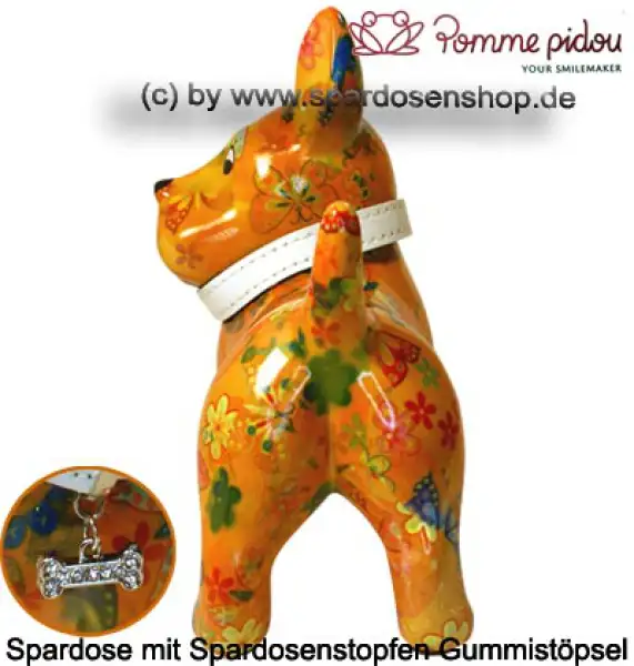 Spardose Spartier Pomme Pidou Hund Bommer orange Keramik D Spardose Spartier Pomme Pidou Hund Bommer orange Keramik D