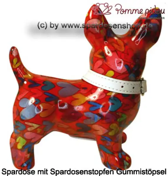 Spardose Spartier Pomme Pidou Hund Bommer rot Keramik C Spardose Spartier Pomme Pidou Hund Bommer rot Keramik C
