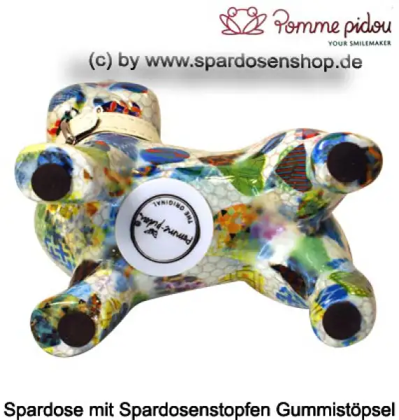 Spardose Spartier Pomme Pidou Hund Bommer weiß Keramik E