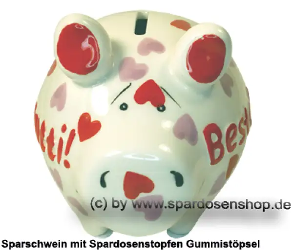 Sparschwein Kleinsparschwein 3D Design Beste Mutti! Keramik A