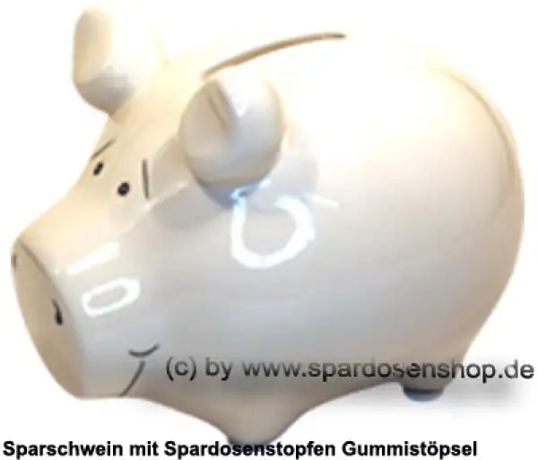 Sparschwein Kleinsparschwein ohne Design Blanko weiß Keramik A